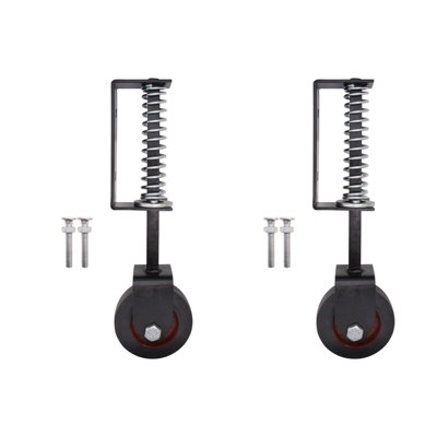 AFIT Gate Wheel - Severe Duty Spring Loaded Gate Support Wheel - Black ...