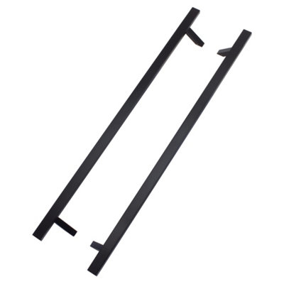 AFIT Guardsman Door Pull Handle Matt Black, 1200mm Offset Cranked ...