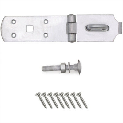 AFIT Heavy Duty Secure Bolt On Hasp & Staple 10 inch - Galvanised