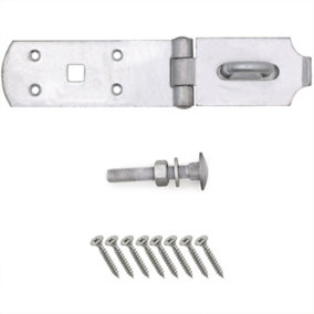 AFIT Heavy Duty Secure Bolt On Hasp & Staple 10 inch - Galvanised