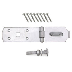 AFIT Heavy Duty Secure Bolt On Hasp & Staple 8 inch - Galvanised