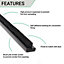 AFIT - Intumescent Strip - 10x4x2100mm - Pack of 10 - Black