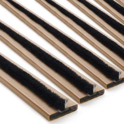 AFIT Intumescent Strip Fire and Smoke Brush Fire Door Seal - FD60 60 Minutes 20x4 x 2100mm - Brown - Trade Pack of 10