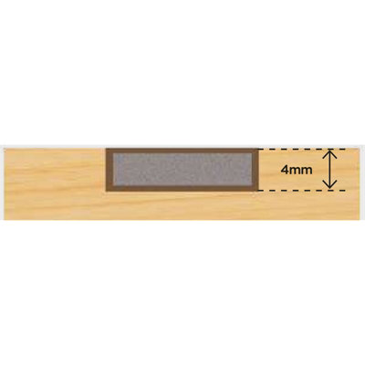 AFIT Intumescent Strip Fire Only 10 x 4 x 2100mm - Black - Trade Pack of 10