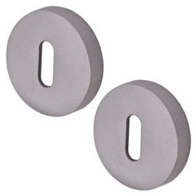AFIT Keyhole Cover Escutcheon - 52 x 8mm - Satin Stainless Steel - Pack of 2