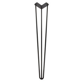 AFIT Matt Black 710mm 3 Pin Hairpin Leg - Single Leg