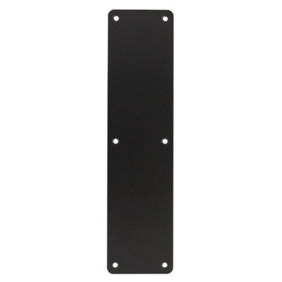 AFIT Matt Black Door Finger Plate 300 x 75mm