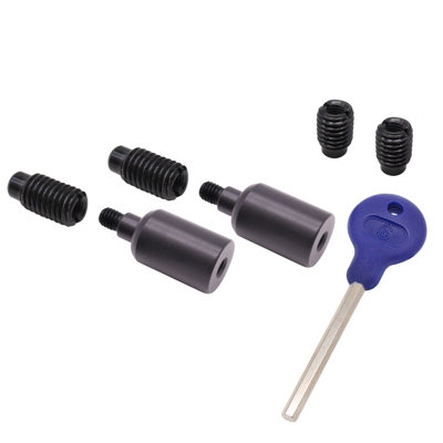AFIT Matt Bronze Locking Security Sash Window Stop Set - Pack of 2 with Key