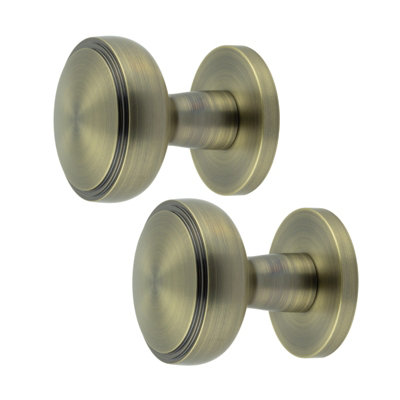 AFIT Medena Mortice Door Knob Set - 60mm -  Antique Brass