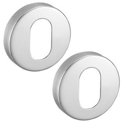 AFIT Oval Cover Escutcheon - 52 x 8mm - Satin Stainless Steel - Pack of 2
