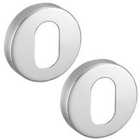 AFIT Oval Cover Escutcheon - 52 x 8mm - Satin Stainless Steel - Pack of 2