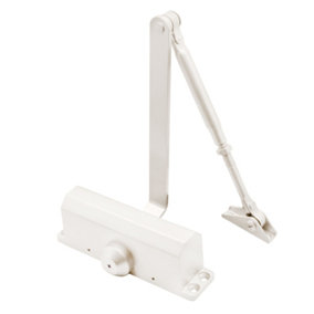 AFIT Overhead Fire Door Closer Universal Reversible Push or Pull Side Power Size 3 - White