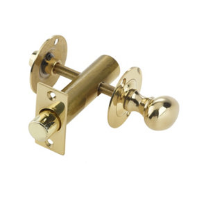 AFIT Polished Brass Bathroom Rack Bolt Oval Thumb Turn