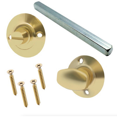 AFIT Polished Brass Bathroom Turn and Release 5mm Spindle | DIY at B&Q