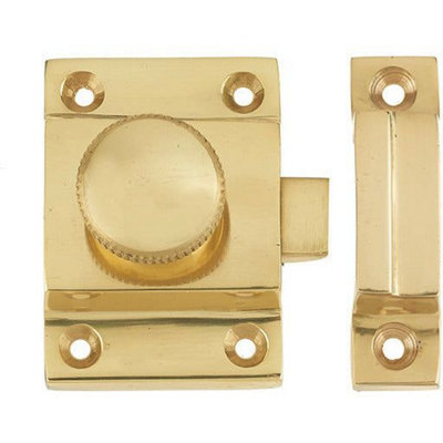 AFIT Polished Brass Cabinet Turn Catch 57 x 41mm