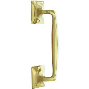 AFIT Polished Brass Cranked Door Pull Handles 250mm