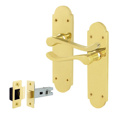 Internal Door Handles EAI Polished Brass Door Handle & Latch Set | 1 ...