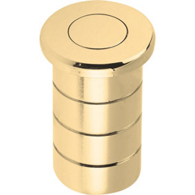 AFIT Polished Brass Dust Socket for Flush Bolts 20 x 25mm