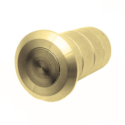 AFIT Polished Brass Dust Socket for Flush Bolts 20 x 25mm