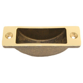 AFIT Polished Brass EasyClean Dust Socket for Flush Bolt 62 x 19mm