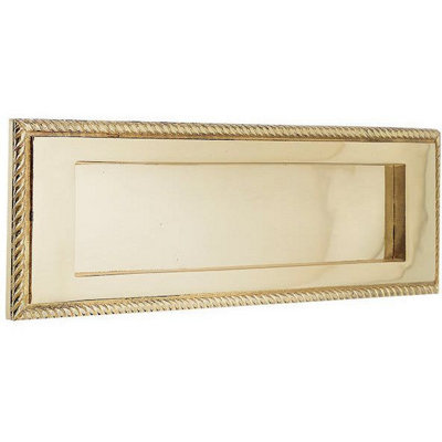 AFIT Polished Brass Letter Box Plate 254 x 76mm