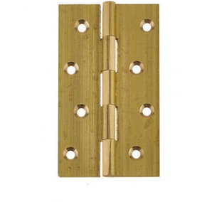 AFIT Polished Brass Solid Drawn Cabinet Hinge 102 x 60 x 2mm Pair
