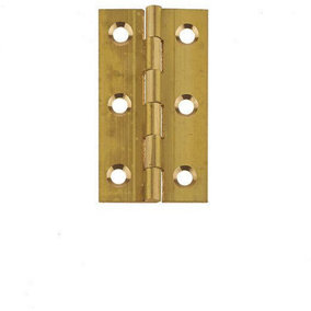 AFIT Polished Brass Solid Drawn Cabinet Hinge 39 x 21 x 1.5mm Pair