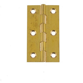 AFIT Polished Brass Solid Drawn Cabinet Hinge 63 x 35 x 1.5mm Pair