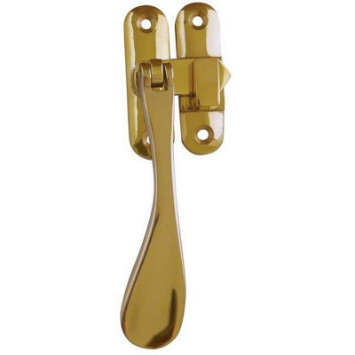 AFIT Polished Brass Victorian Casement Window Fastener 124 x 19mm