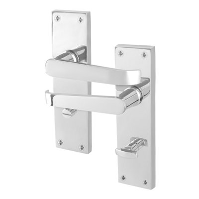 Buy AFIT Polished Chrome Bathroom Door Handles - Internal Door Handles ...