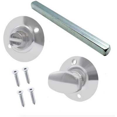 AFIT Polished Chrome Bathroom Turn and Release 5mm Spindle | DIY at B&Q