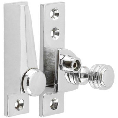 AFIT Polished Chrome Beehive Lockable Sash Window Fastener