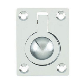 AFIT Polished Chrome Flush Ring Cabinet Door Pull 50 x 38mm