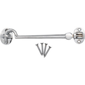 AFIT Polished Chrome Heavy Duty Silent Cabin Hook And Eye 205mm