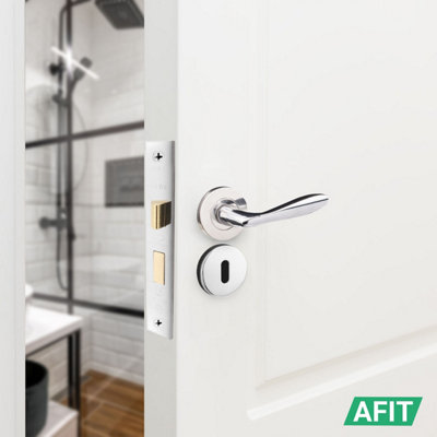 Chrome door handle with lock discount