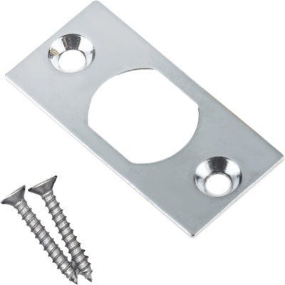 AFIT Polished Chrome Plated Rack Bolt Keep / Strike - Pack of 10