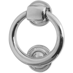 AFIT Polished Chrome Ring Door Knocker 105mm