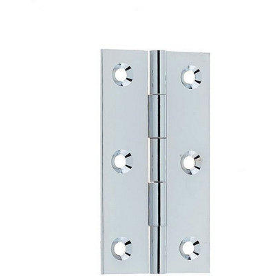 AFIT Polished Chrome Solid Drawn Cabinet Hinge 74 x 42 x 1.5mm Pair Price Comparisons | Compare The Build