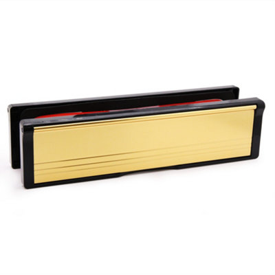 AFIT Polished Gold 30 Minute Intumescent ABS Frame Telescopic Letterbox ...