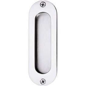 AFIT Polished Stainless Steel Flush Pull Handles 120 x 41 x 13mm