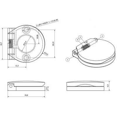 AFIT Rim Budget Lock Pack of 2 With 1 Square Key and 2 Escutcheons ...