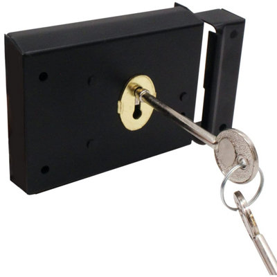 AFIT Rim Deadlock Surface Gate Shed Dead Lock Universal Handing - 106 x ...