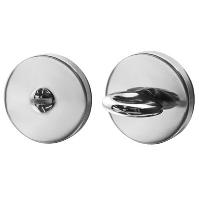 AFIT Round Bathroom Thumbturn & Release Set - Polished Chrome Universal Silver Door Turn and Release Lock for Bathroom Toilet