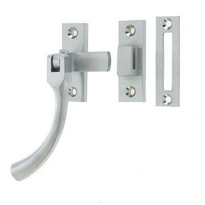 AFIT Satin Chrome Bulb End Casement Window Fastener 125 x 19mm