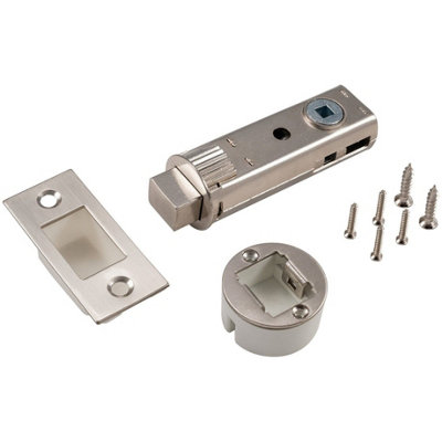 AFIT Satin Chrome Easy Quick Fit Tubular Deadbolt - 76mm Case 57mm Backset