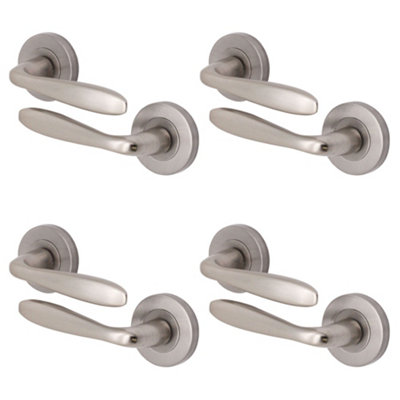AFIT Satin Nickel Internal Door Handles - 5 Pairs - Santeau Range Price Comparisons | Compare The Build