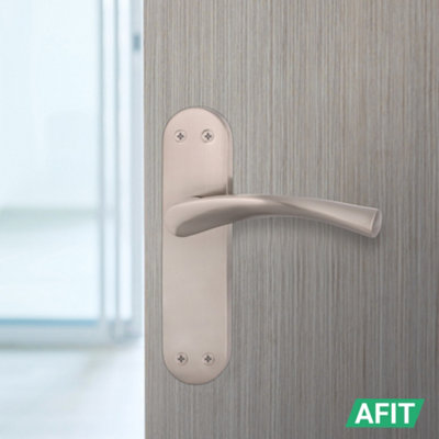 AFIT Satin Nickel Internal Twist Door Handles 6 Pairs Novi