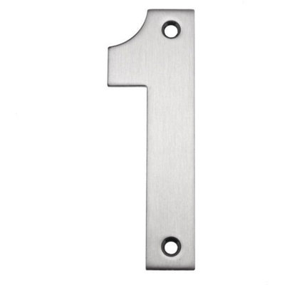 AFIT Satin Stainless Numeral 1 102mm