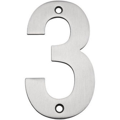 AFIT Satin Stainless Numeral 3 102mm Price Comparisons | Compare The Build