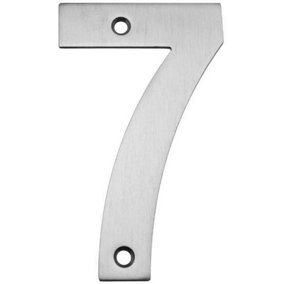 AFIT Satin Stainless Numeral 7 102mm